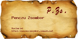 Penczu Zsombor névjegykártya